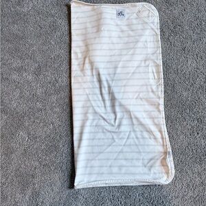 Ollie white and grey strip swaddle